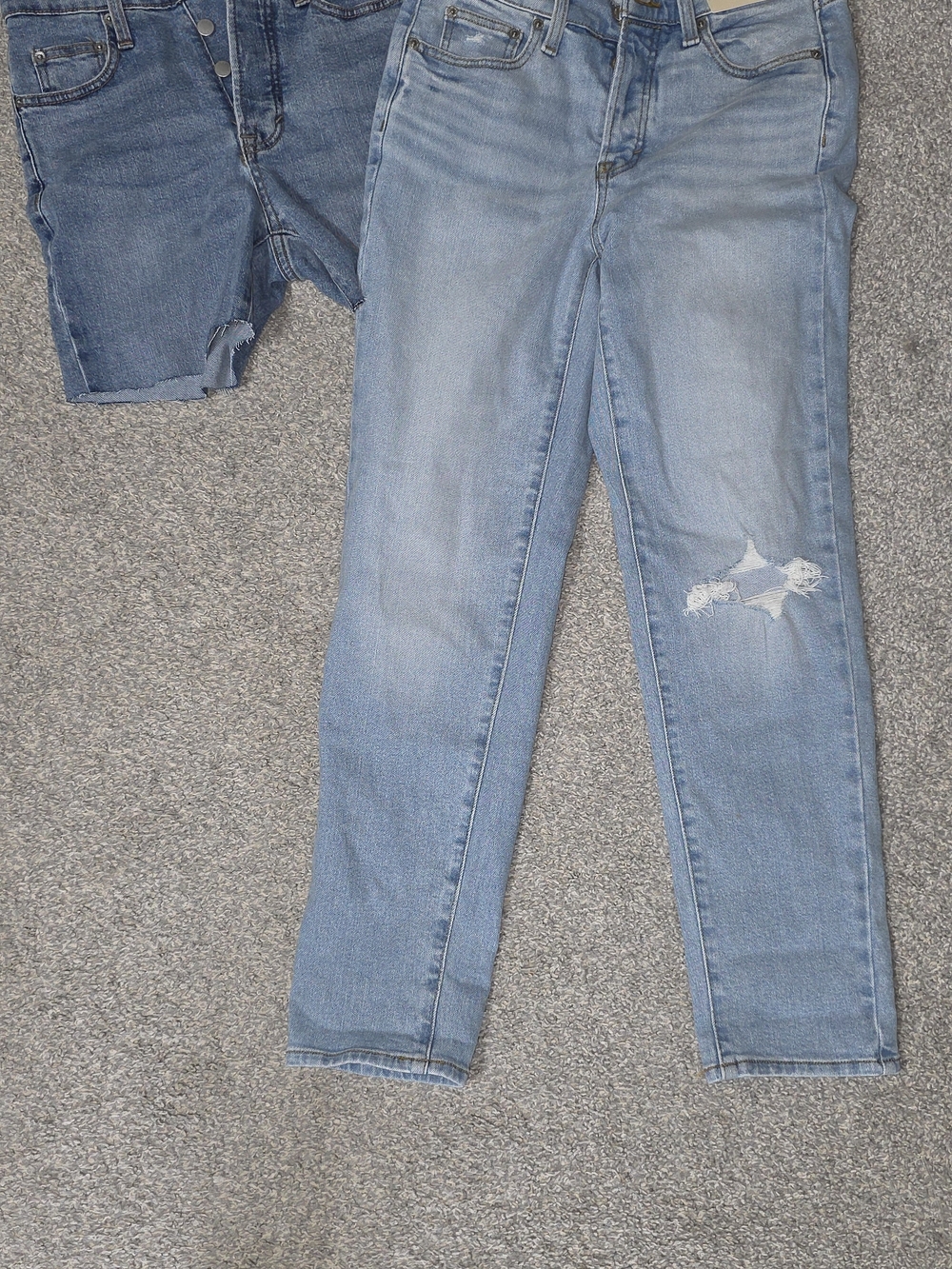 Target Light Blue Women's Skinny Jeans with Distressed Knee